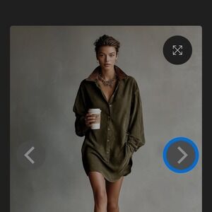 Modesees Womens Olive Faux Suede Leather Mini Dress MDA0233I3Y Green Size M